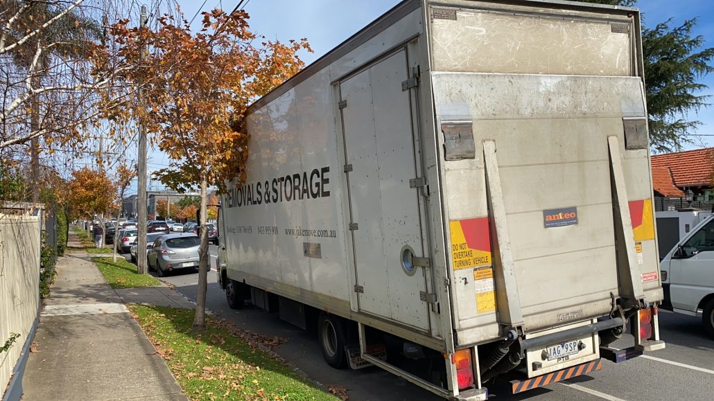Melbourne Office Relocation Storing furniture in Jake Storage Facility