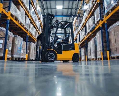 Melbourne Mobile Storage-generated-forklift-truck-in-warehouse_37779175