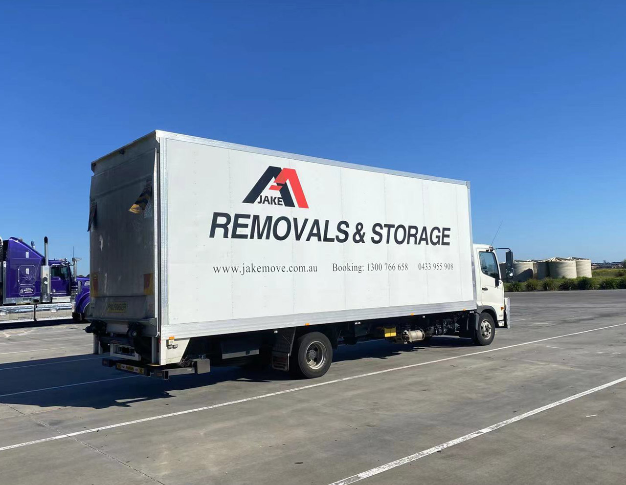 A large truck on depot carpark, representing the best interstate removalists for long-distance moves across Australia