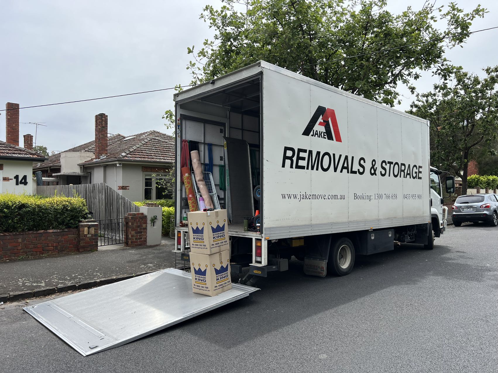 Jake Removals truck parked roadside for an Armadale move